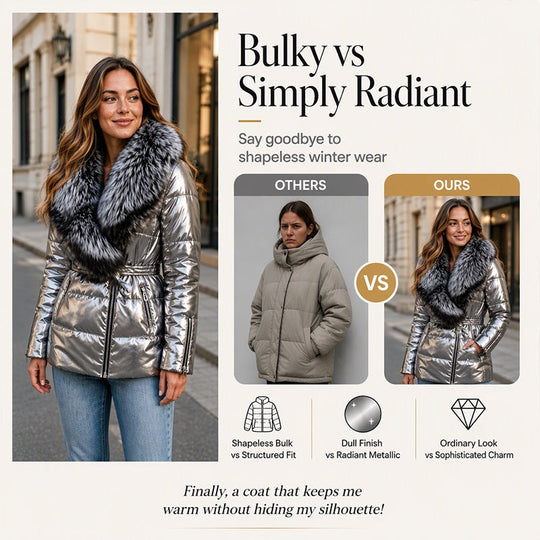 🖤Black Friday Sale:50% OFF🖤Women's Padded Jacket With Faux Fur Collar