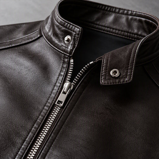 Warm Slim-Fit Biker Jacket