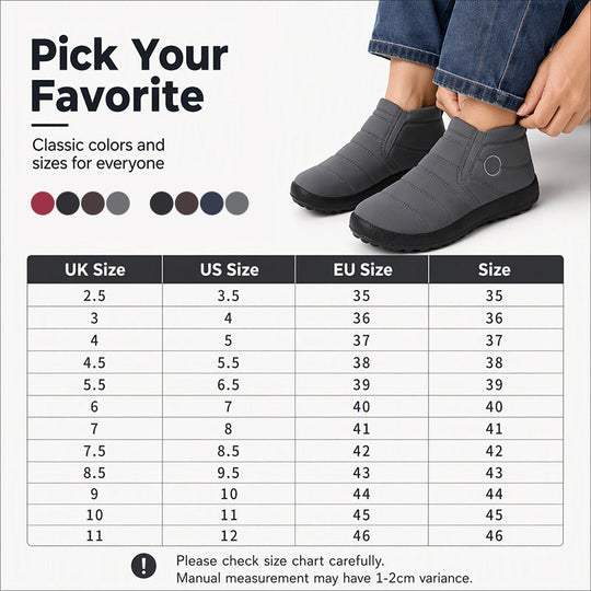 Unisex Winter Warm Non-Slip Waterproof Shoes