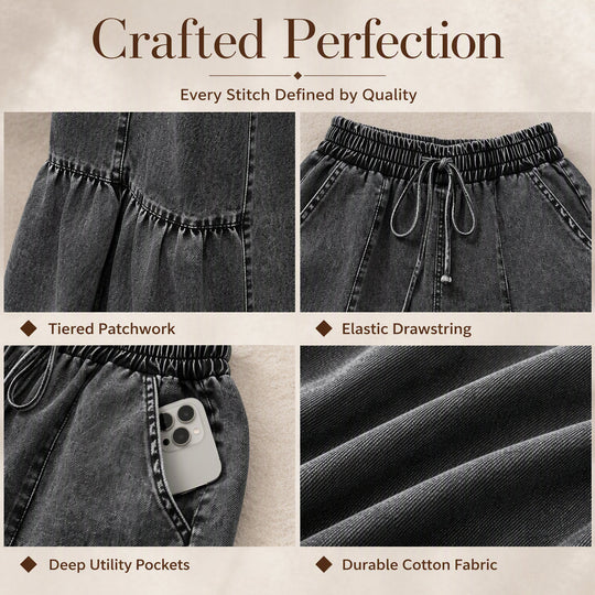 Women's High Waist Wide Leg Denim Pants