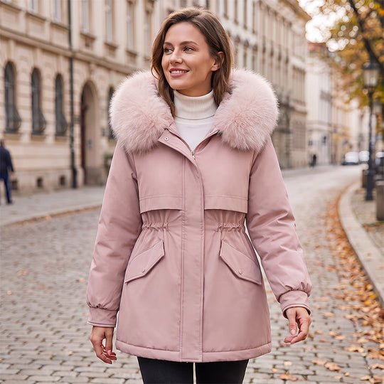 ⚡Free Shipping🔥Women's Mid-Length Plush-Lined Parka Jacket
