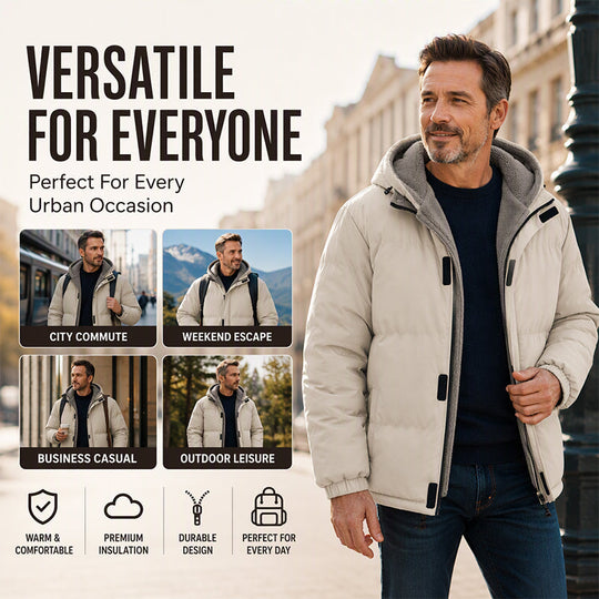 ⚡Free Shipping⚡Men's Winter Thermal Windproof Hooded Jacket