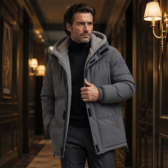 ⚡Free Shipping⚡Men's Winter Thermal Windproof Hooded Jacket