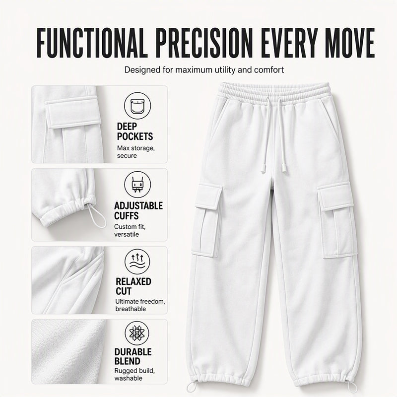 Men's Casual Drawstring Cargo Pants