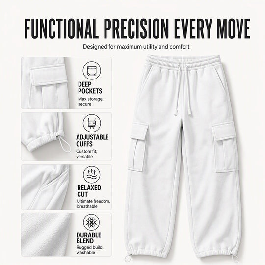 Men's Casual Drawstring Cargo Pants