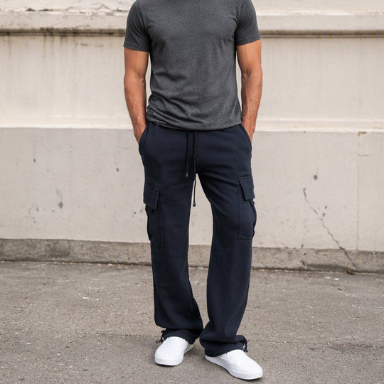 Men's Casual Drawstring Cargo Pants