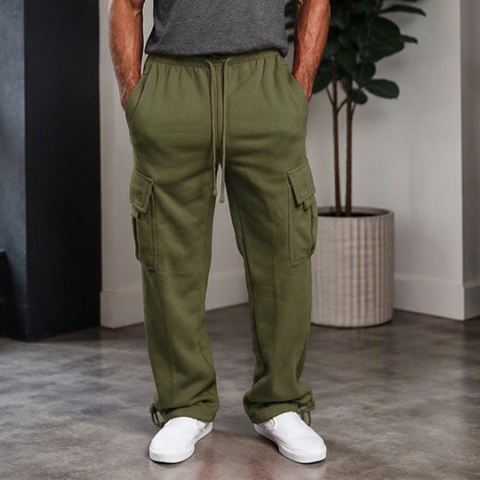 Men's Casual Drawstring Cargo Pants