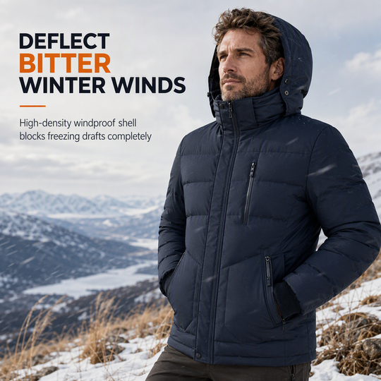 💕Free Shipping✈️Men's Winter Fleece Lined Coat with Detachable Hood