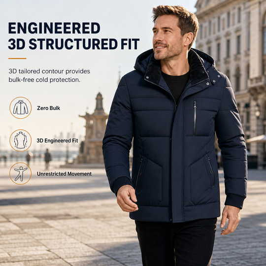 💕Free Shipping✈️Men's Winter Fleece Lined Coat with Detachable Hood