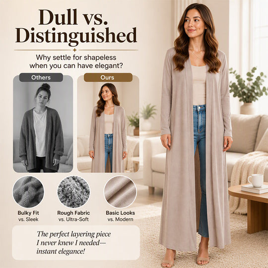 Women's Open Front Maxi Long Cardigan
