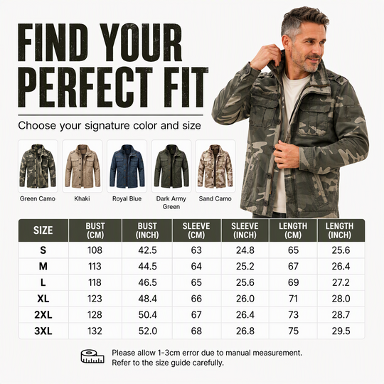 ⚡Free Shipping🔥Men's Military Stand Collar Camouflage Jacket