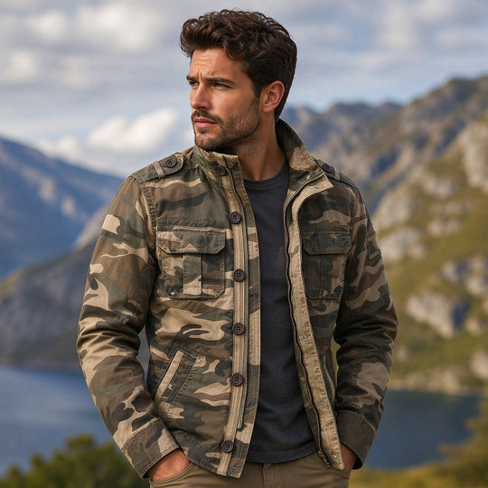 ⚡Free Shipping🔥Men's Military Stand Collar Camouflage Jacket