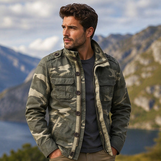 ⚡Free Shipping🔥Men's Military Stand Collar Camouflage Jacket