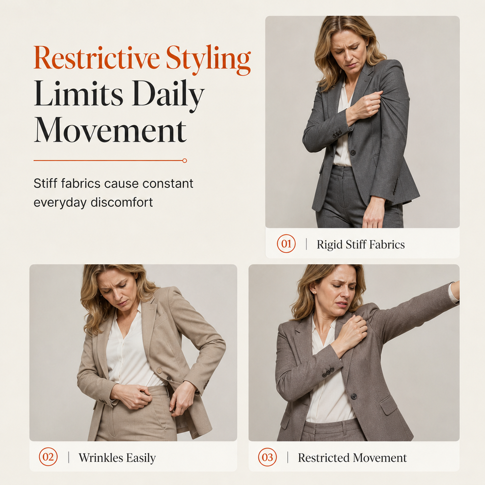 ⏰ 50% discount on season change - quality at half price!✨Women's Elegant Autumn 2 Piece Outfit Set with Retro Long Sleeve Coat and Simple Trousers