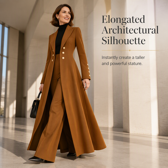 ⏰ 50% discount on season change - quality at half price!✨Women's Elegant Autumn 2 Piece Outfit Set with Retro Long Sleeve Coat and Simple Trousers