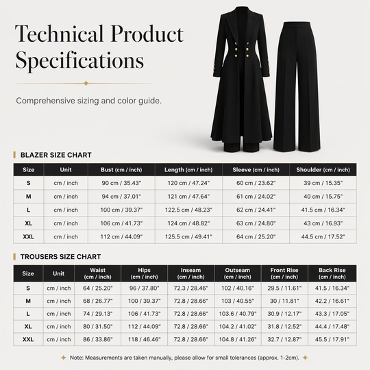 ⏰ 50% discount on season change - quality at half price!✨Women's Elegant Autumn 2 Piece Outfit Set with Retro Long Sleeve Coat and Simple Trousers