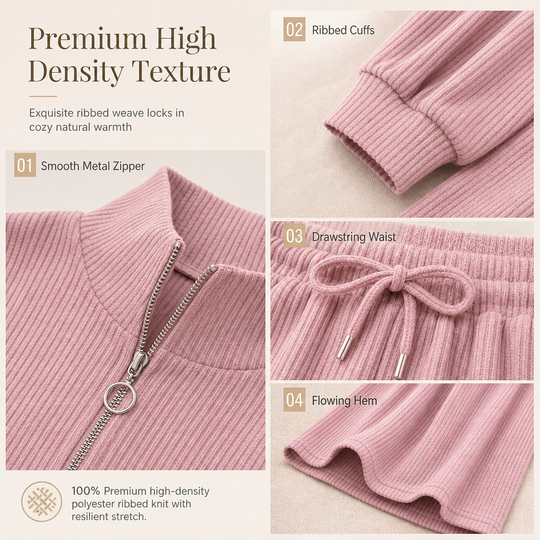 Women's Knitted Pullover & Wide-Leg Pants 2-Piece Set