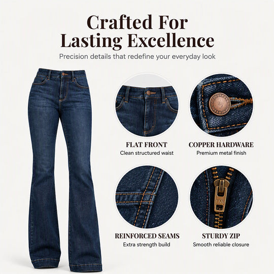 Women's Retro High-Waisted Flare Jeans