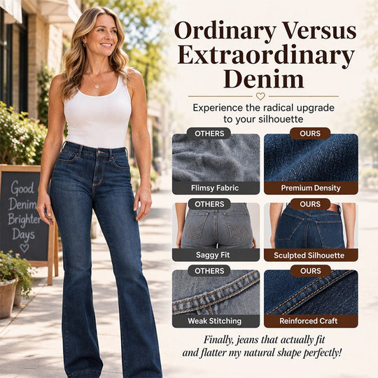 Women's Retro High-Waisted Flare Jeans