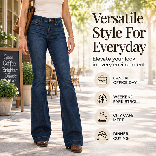 Women's Retro High-Waisted Flare Jeans