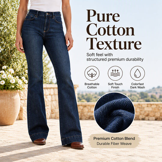 Women's Retro High-Waisted Flare Jeans
