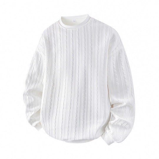 Men's Cable Knit Crewneck Sweatshirt