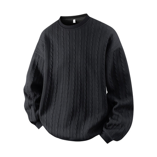 Men's Cable Knit Crewneck Sweatshirt
