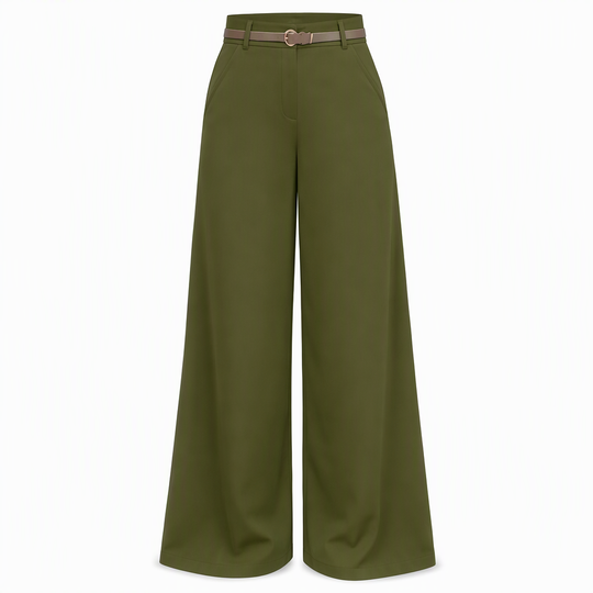 Women's Casual Wide Leg Suit Pants Autumn Winter Long Trousers