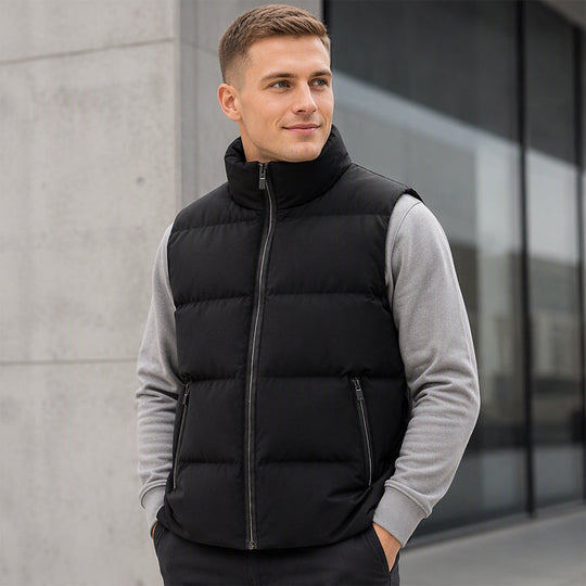 Men's Classic Stand Collar Padded Vest