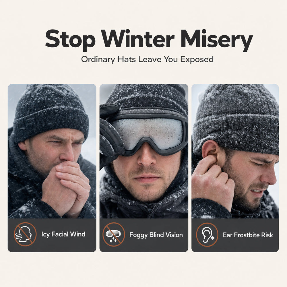 💖Black Friday Mega Deal 💖Windproof Winter Thermal Trapper Hat with Integrated Face Mask