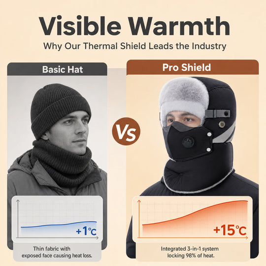 💖Black Friday Mega Deal 💖Windproof Winter Thermal Trapper Hat with Integrated Face Mask