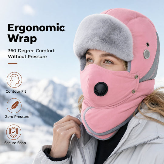 💖Black Friday Mega Deal 💖Windproof Winter Thermal Trapper Hat with Integrated Face Mask