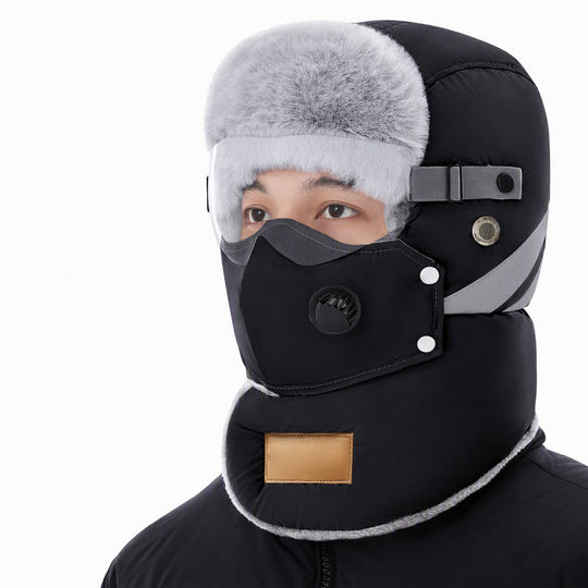 💖Black Friday Mega Deal 💖Windproof Winter Thermal Trapper Hat with Integrated Face Mask