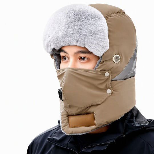 💖Black Friday Mega Deal 💖Windproof Winter Thermal Trapper Hat with Integrated Face Mask