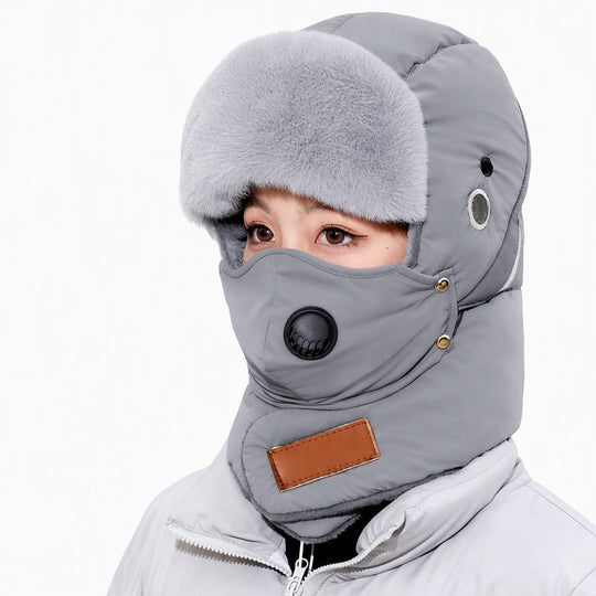 💖Black Friday Mega Deal 💖Windproof Winter Thermal Trapper Hat with Integrated Face Mask