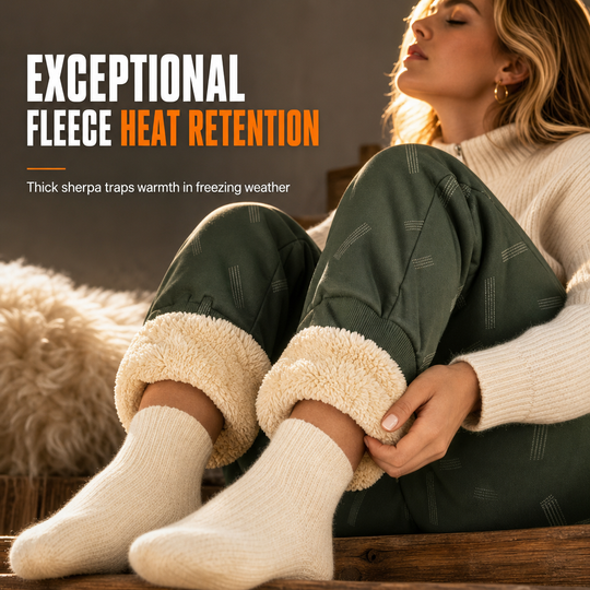 Unisex Loose Fit Sherpa Fleece Lined Joggers Warm Winter Casual Pants with Zipper Pockets