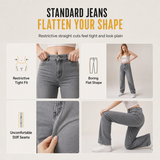 💖Black Friday Mega Deal – 50% off!💖Women's Retro High Waisted Curved Leg Jeans