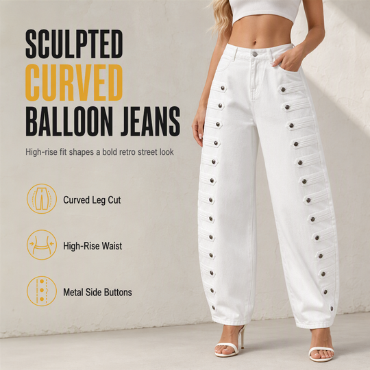 💖Black Friday Mega Deal – 50% off!💖Women's Retro High Waisted Curved Leg Jeans