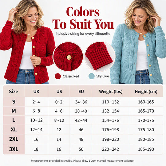 💖Black Friday Mega Deal – 50% off!💖Women's Elegant Textured Cable Knit Cardigan