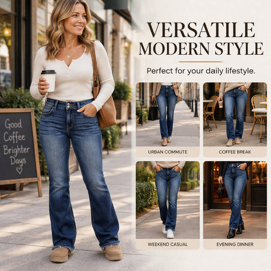 💖Black Friday Mega Deal – 50% off!💖Women's Double-Button High-Waisted Bootcut Jeans