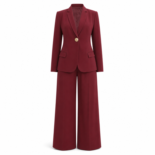 💖Black Friday Mega Deal – 50% off!💖Elegant Two-Piece Suit Set with Tailored Blazer and Relaxed Wide-Leg Trousers