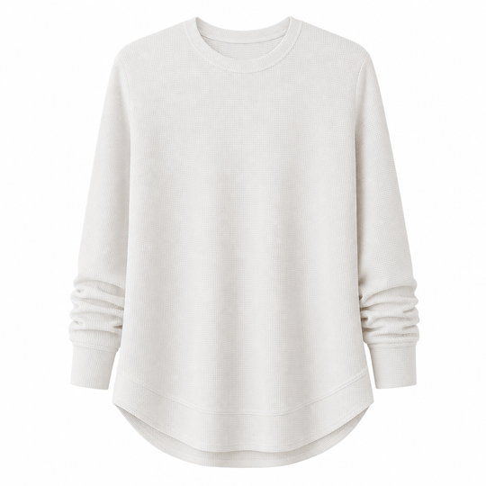 Women's Casual Loose Waffle Knit Top