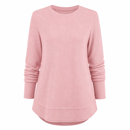Women's Casual Loose Waffle Knit Top