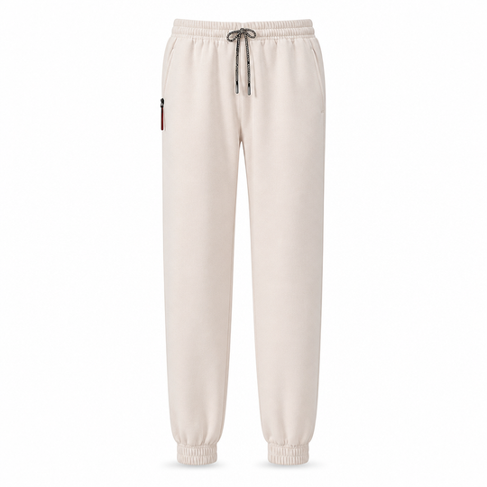 Women's Fleece Lined Winter Jogger Pants with Zipper Pockets