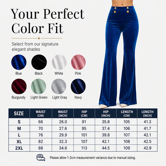 💖Black Friday Mega Deal – 50% off!💖Women's High-Waisted Velvet Flare Pants