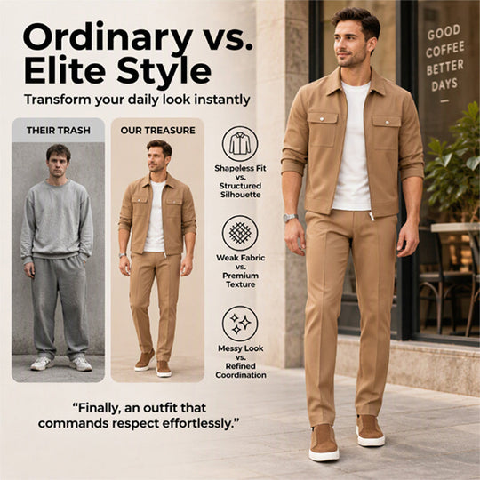 Men's Casual Stylish Jacket and Pants Set