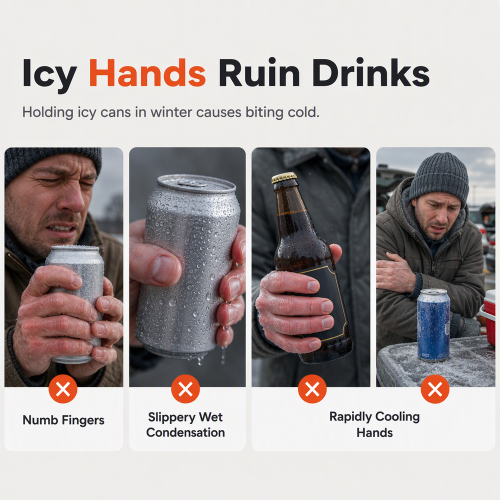 🖤Black Friday Sale:50% OFF🖤Knit Beer Mitt Drinking Glove for Holding Beer Bottles and Cans