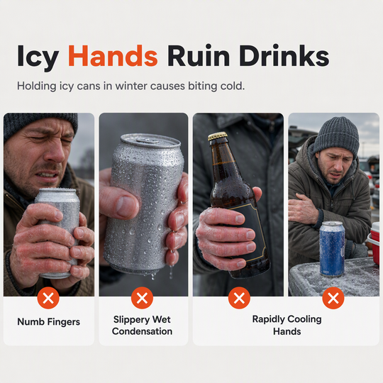 🖤Black Friday Sale:50% OFF🖤Knit Beer Mitt Drinking Glove for Holding Beer Bottles and Cans