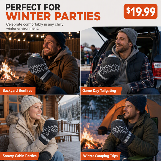 🖤Black Friday Sale:50% OFF🖤Knit Beer Mitt Drinking Glove for Holding Beer Bottles and Cans
