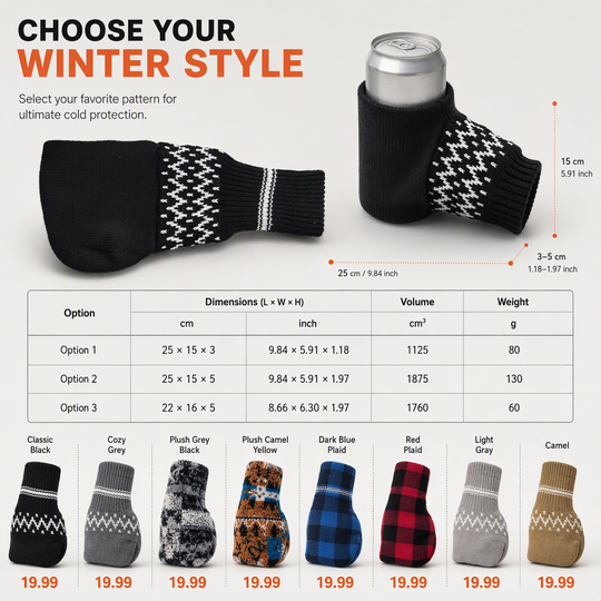 🖤Black Friday Sale:50% OFF🖤Knit Beer Mitt Drinking Glove for Holding Beer Bottles and Cans